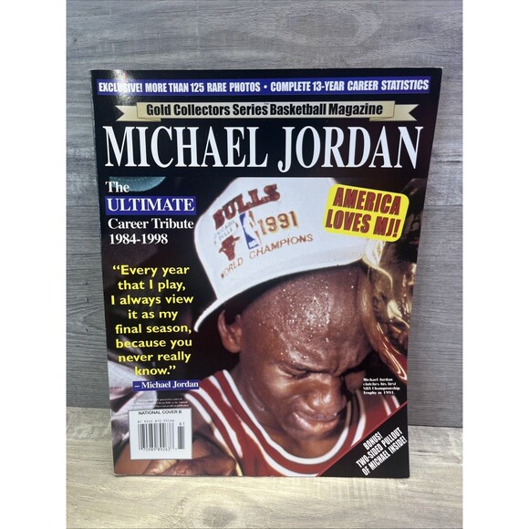 Michael Jordan Gold Collectors Series Basketball Magazine 1984-1998 Bulls NBA - Picture 1 of 14